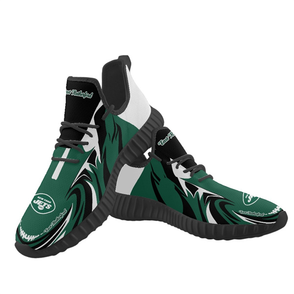 Men's New York Jets Mesh Knit Sneakers/Shoes 005